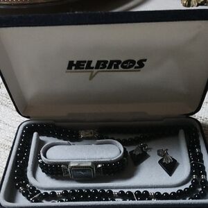 Helbros Black Jewelry Set